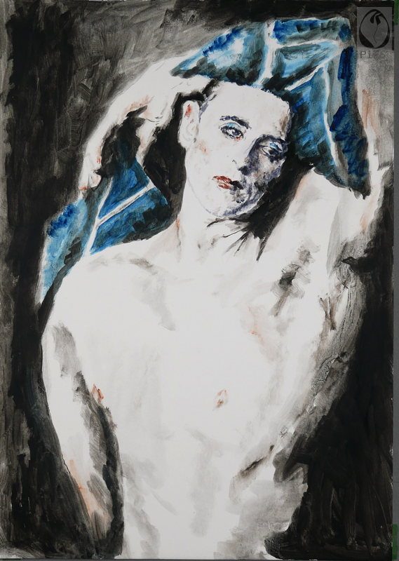 oil on paper - olio su carta di Piro